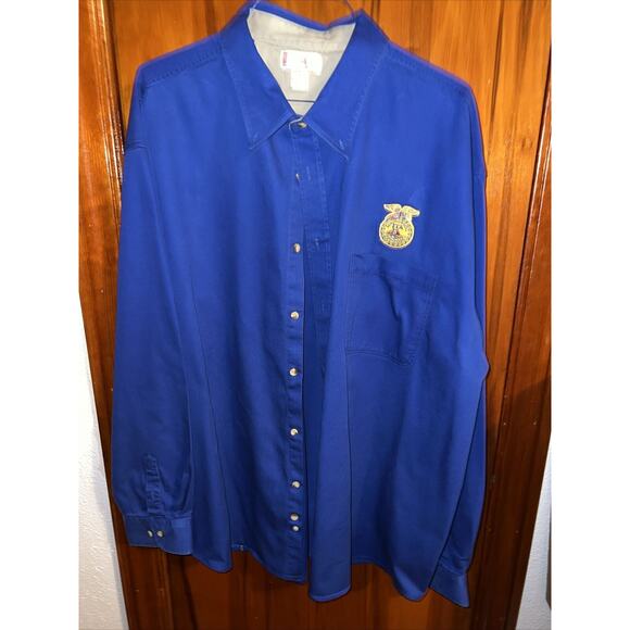 FFA Future Farmers Of America Shirt Mens 4XL Button Down Long Sleeve Big & Tall - Picture 1 of 4